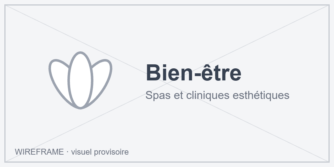 Visuel provisoire : Bien-être, spas et cliniques esthétiques