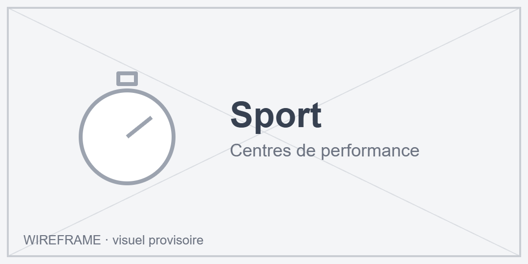 Visuel provisoire : Sport, centres de performance