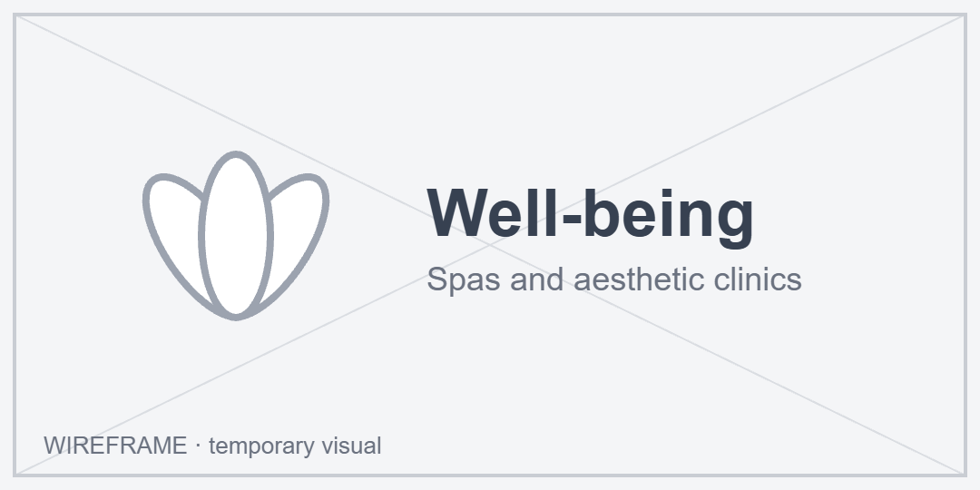 Temporary visual: Well-being, spas and aesthetic clinics